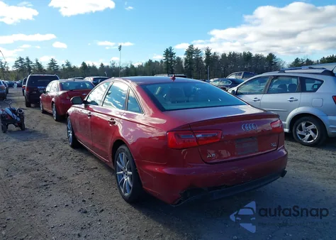 2014 Audi A6 3.0T Premium Plus from USA, damaged, VIN WAUFGAFC3EN133520